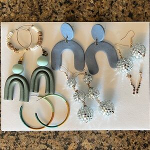 Assorted Colorful Earrings Set
